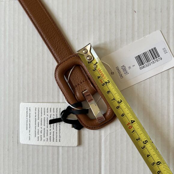 Veronica Beard/GAVAZZENI Leather Belt 90/M Lavanda Tan Brown Made in Italy NWT main image 9